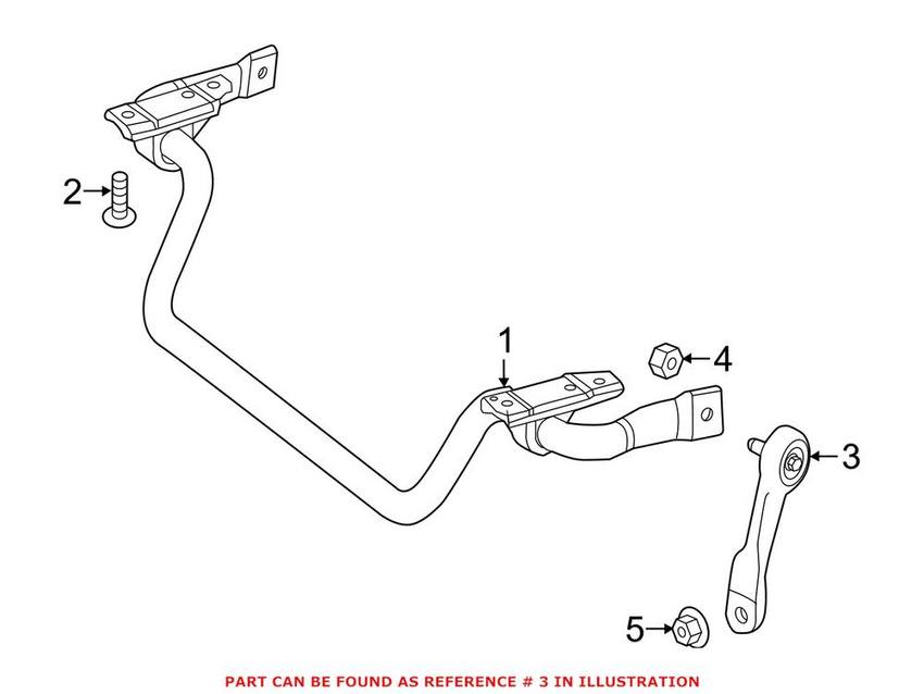 Mercedes Suspension Stabilizer Bar Link - Front Driver Left 2053230717